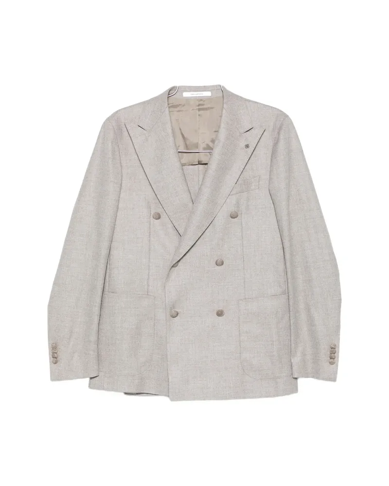 Tagliatore Double-breasted Buttoned Blazer Grey