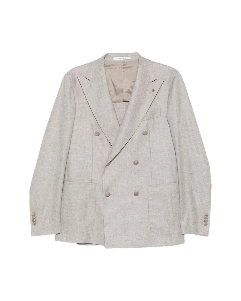 Tagliatore Double-breasted Buttoned Blazer Grey