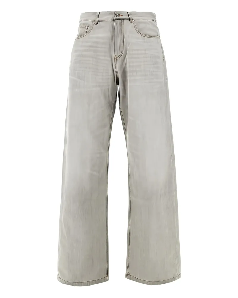 Palm Angels Five-pockets Tonal-stitching Jeans Grey