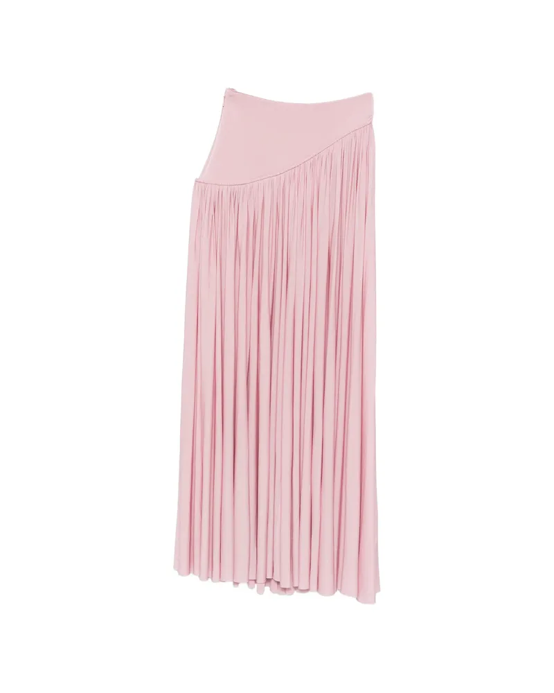 Zimmermann Alchemy Asymmetric-yoke Pleated Skirt Pink