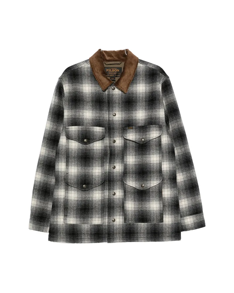 Filson Check-pattern Corduroy-collar Jacket Black