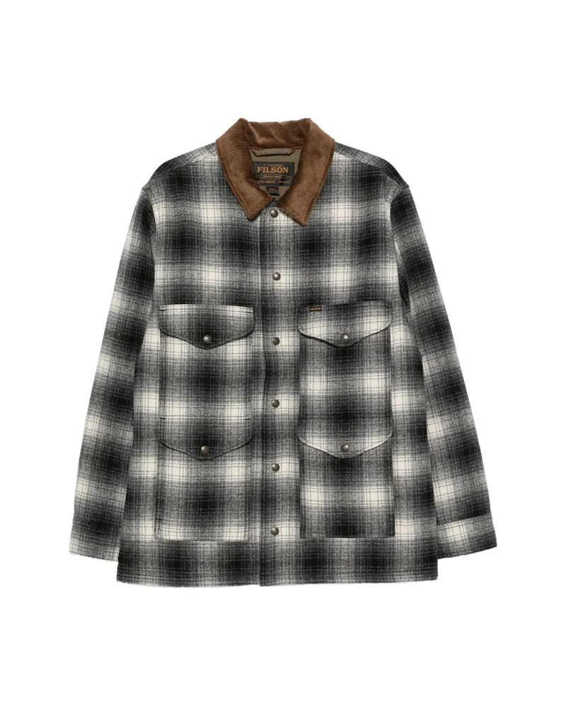 Filson Check-pattern Corduroy-collar Jacket Black