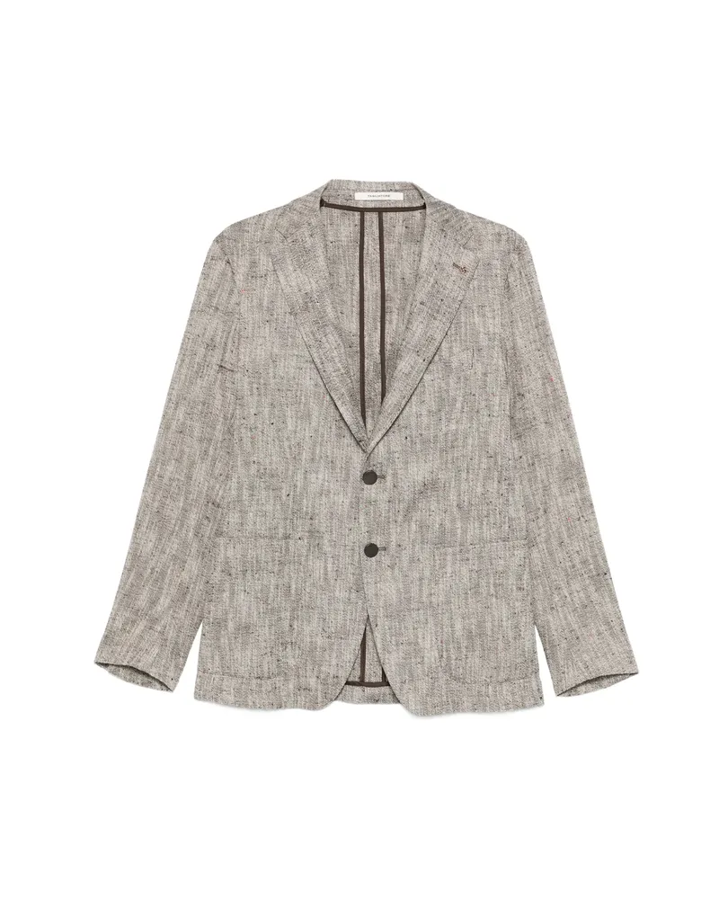Tagliatore Textured Two-button Blazer Brown