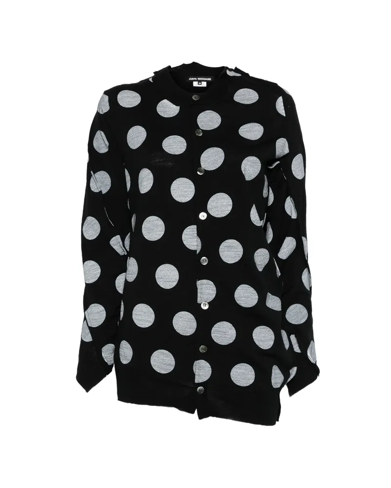 Junya Watanabe Polka Dot Buttoned Cardigan Black