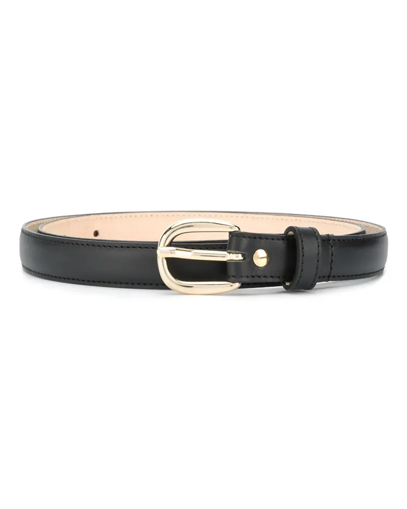 A.P.C. A. p.c. Buckle-fastening Leather Belt Black