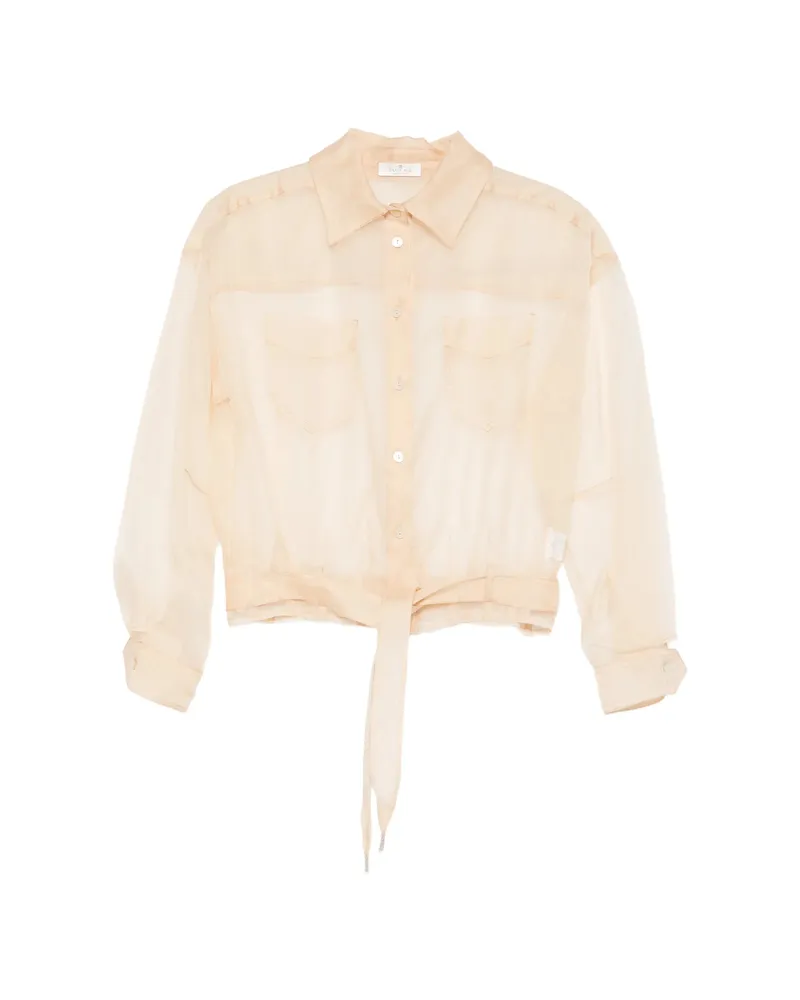 PANICALE Cashmere Pocket Tie Shirt Neutrals