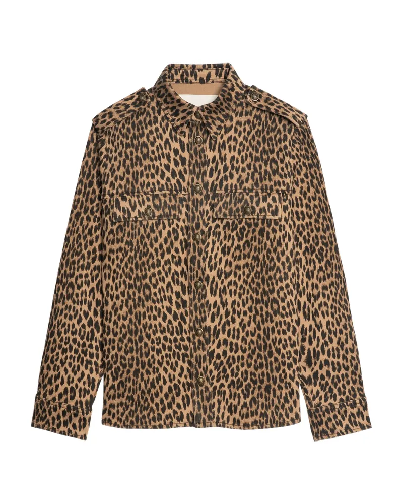 Zadig & Voltaire Leopard-print Button-fastening Shirt Brown