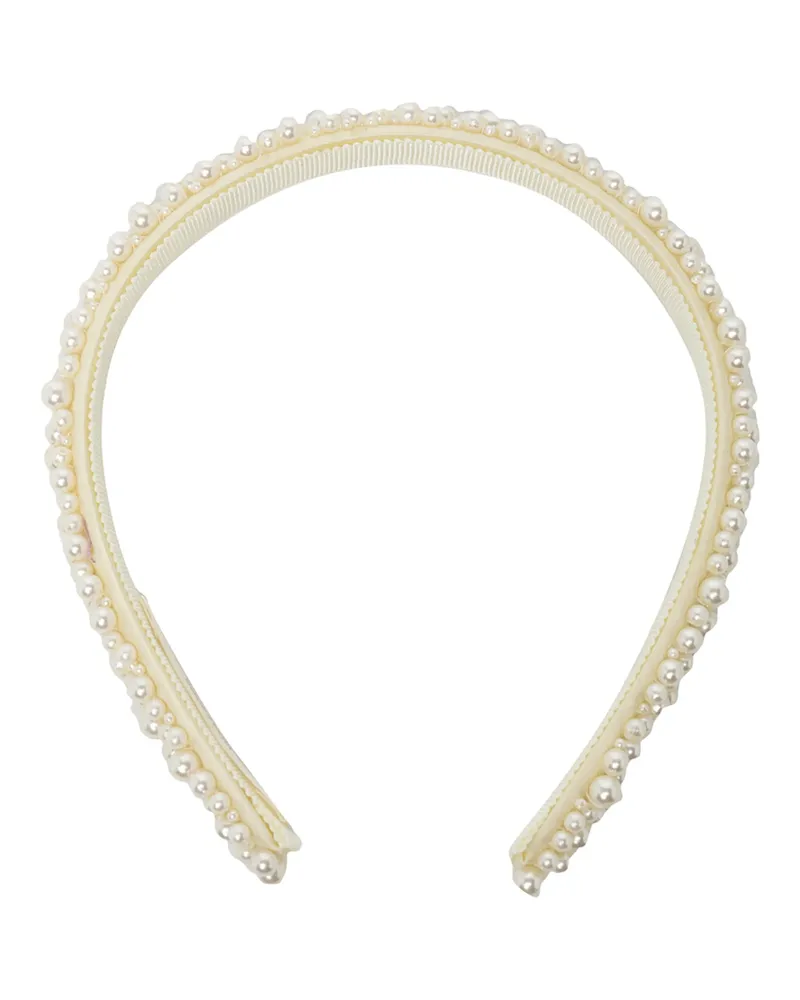 Jennifer Behr Bria Pearl-embellished Headband White