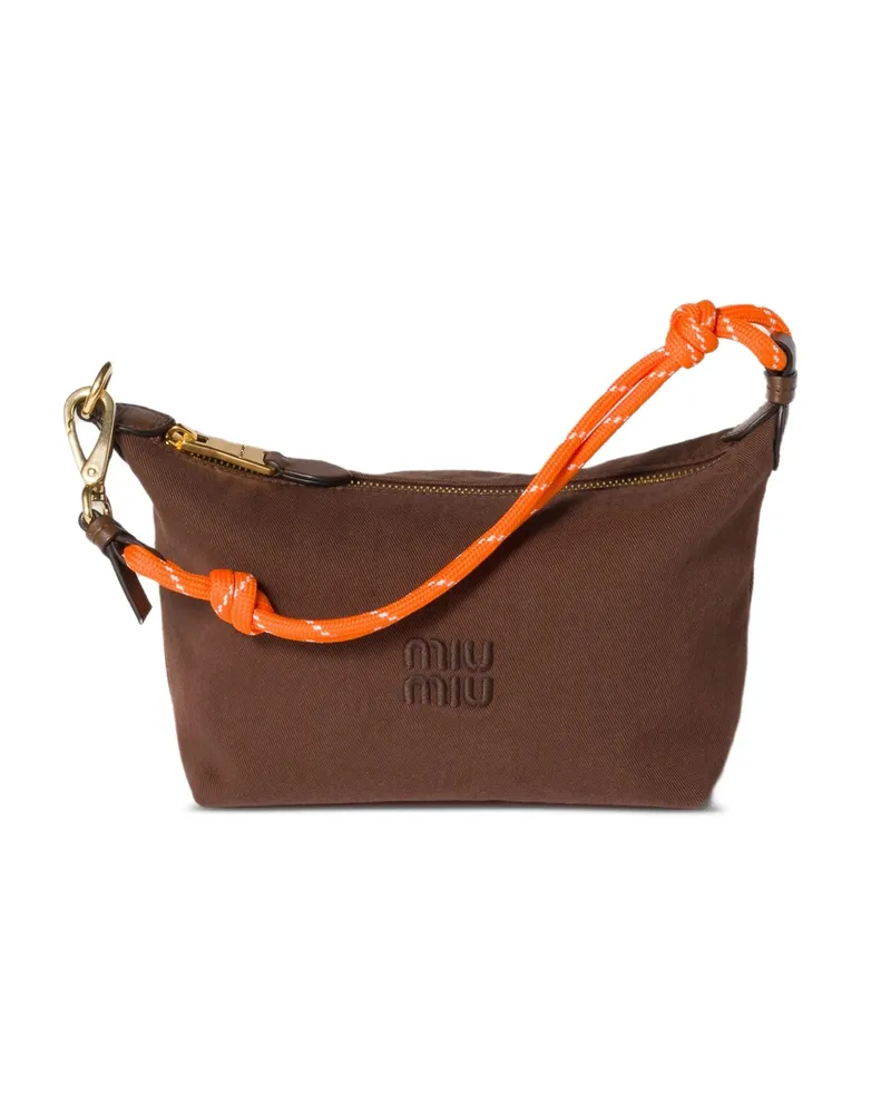 Miu Miu Gabardine Zip Shoulder Bag 