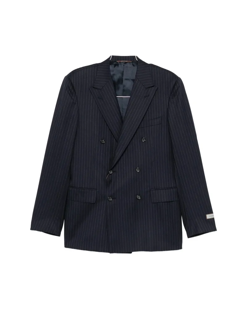 Canali Pinstripe Double-breasted Suit Blue