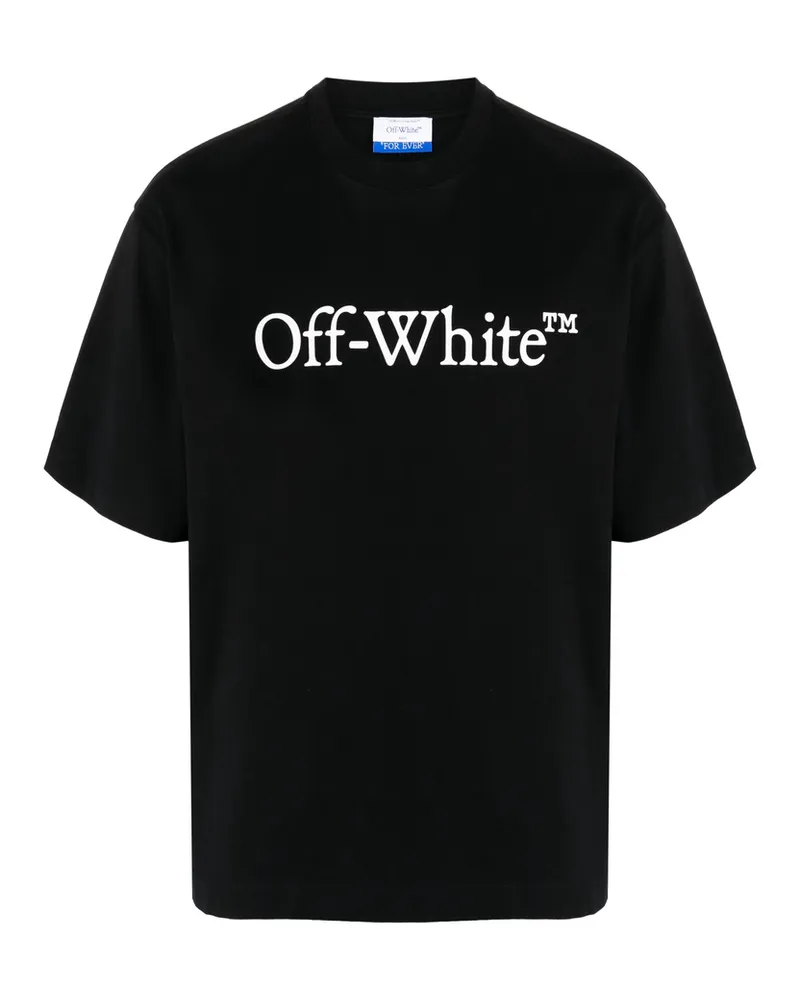 OFF-WHITE Big Bookish Skate Cotton T-shirt Black