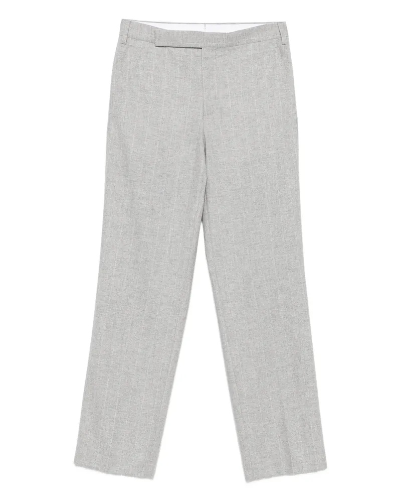 LARDINI Striped-pattern Trousers Grey