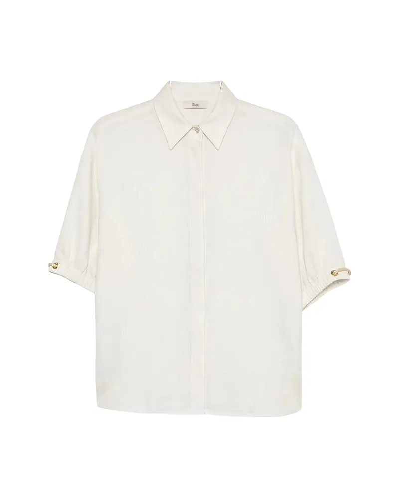 Herno Short-sleeve Buttoned Shirt Neutrals
