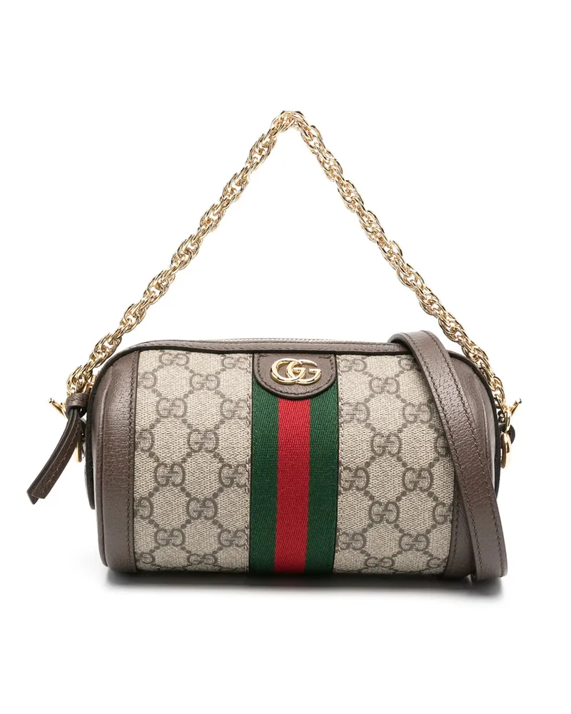 Gucci Mini Ophidia Shoulder Bag Brown