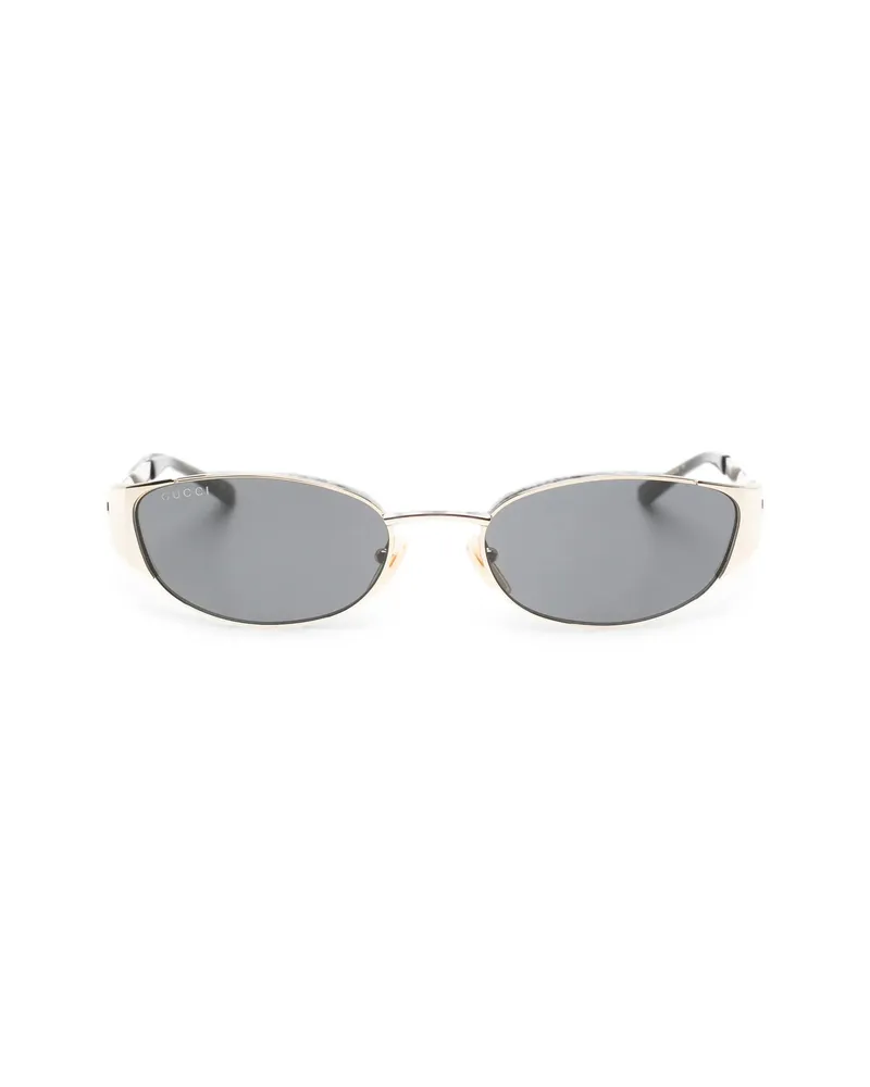 Gucci Interlocking G Oval-frame Sunglasses Gold