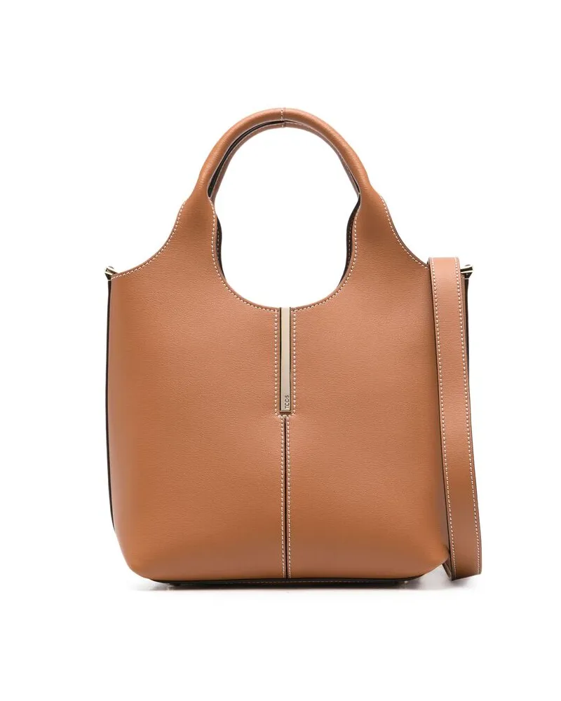 TOD'S Mini Leather Tote Bag Brown