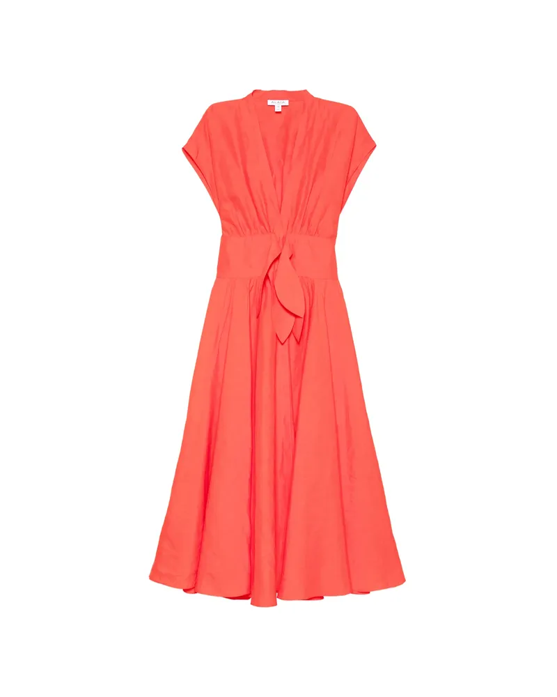 Alaïa Tie-waist V-neck Midi Dress Red