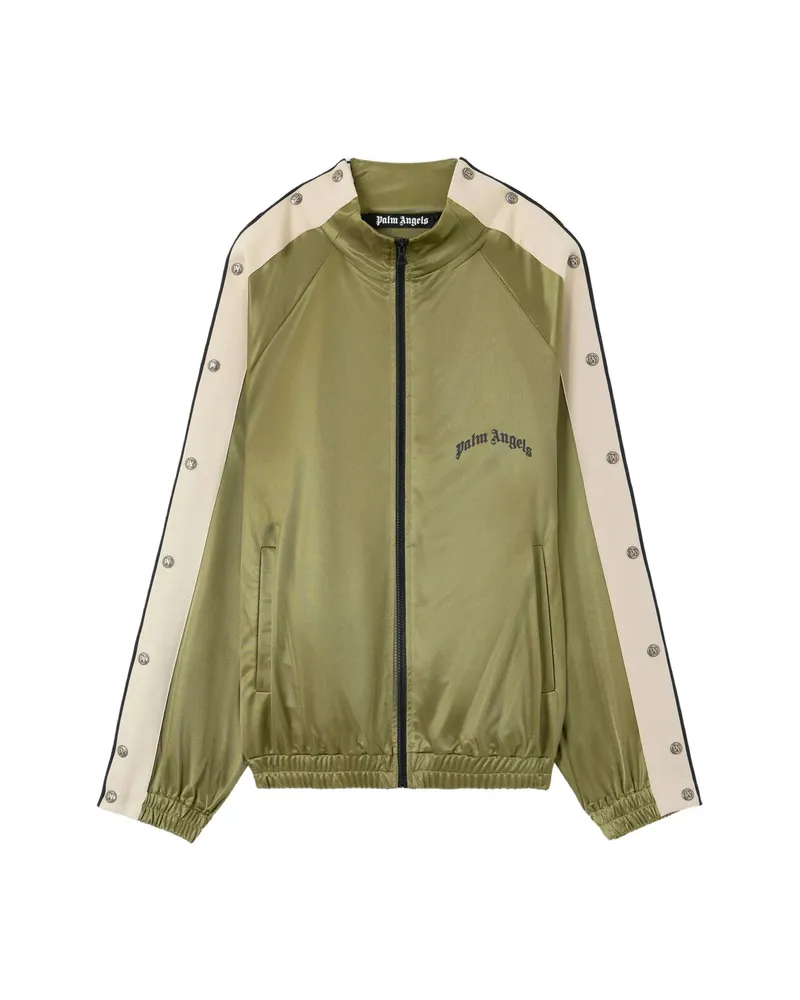 Palm Angels Snap-button Side Bands Track Jacket Green