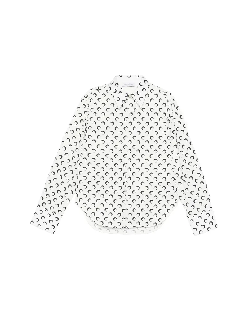 Marine Serre Moon-print Shirt White