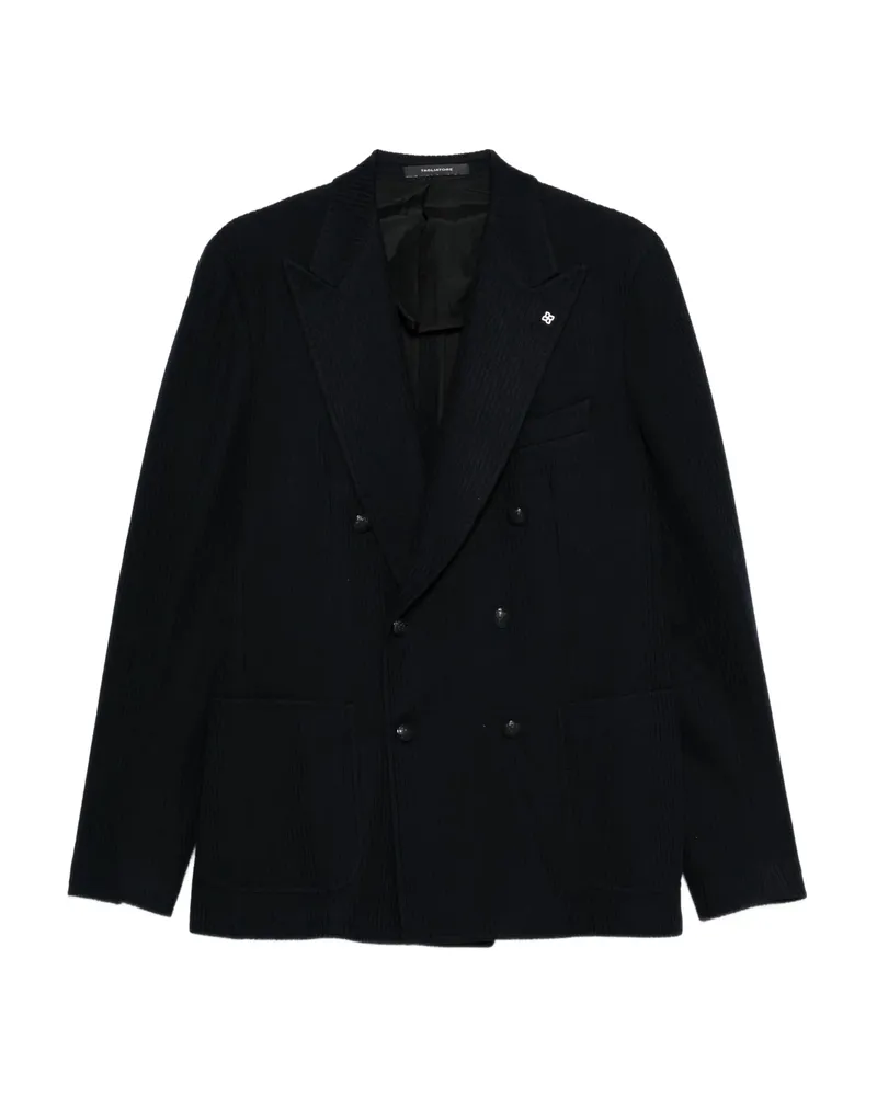 Tagliatore Double-breasted Striped Jacket Blue
