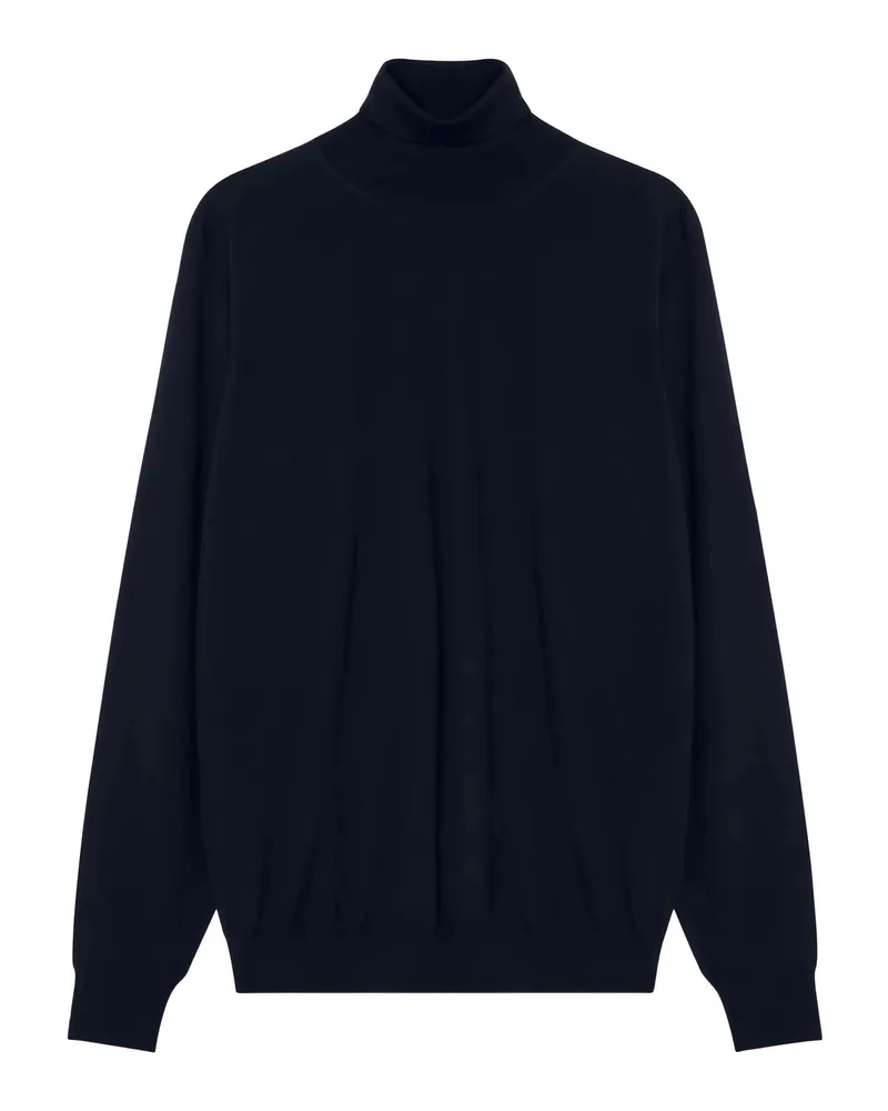 Drumohr  Roll-neck Wool Sweater Blue