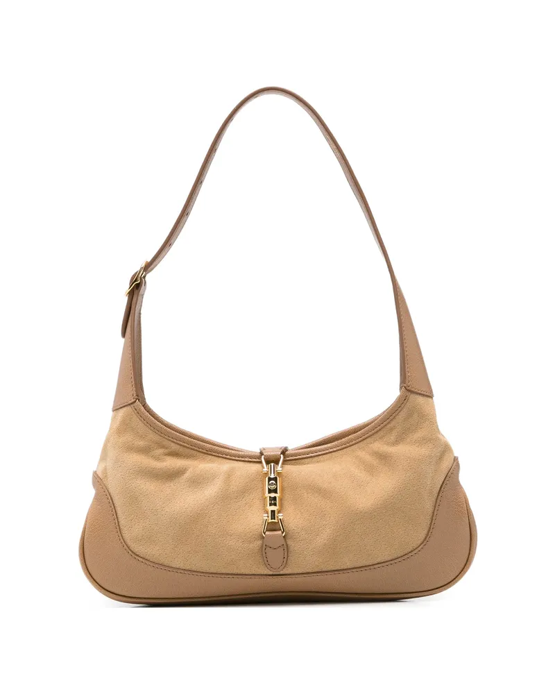 Gucci Jackie 1961 Suede Shoulder Bag Neutrals