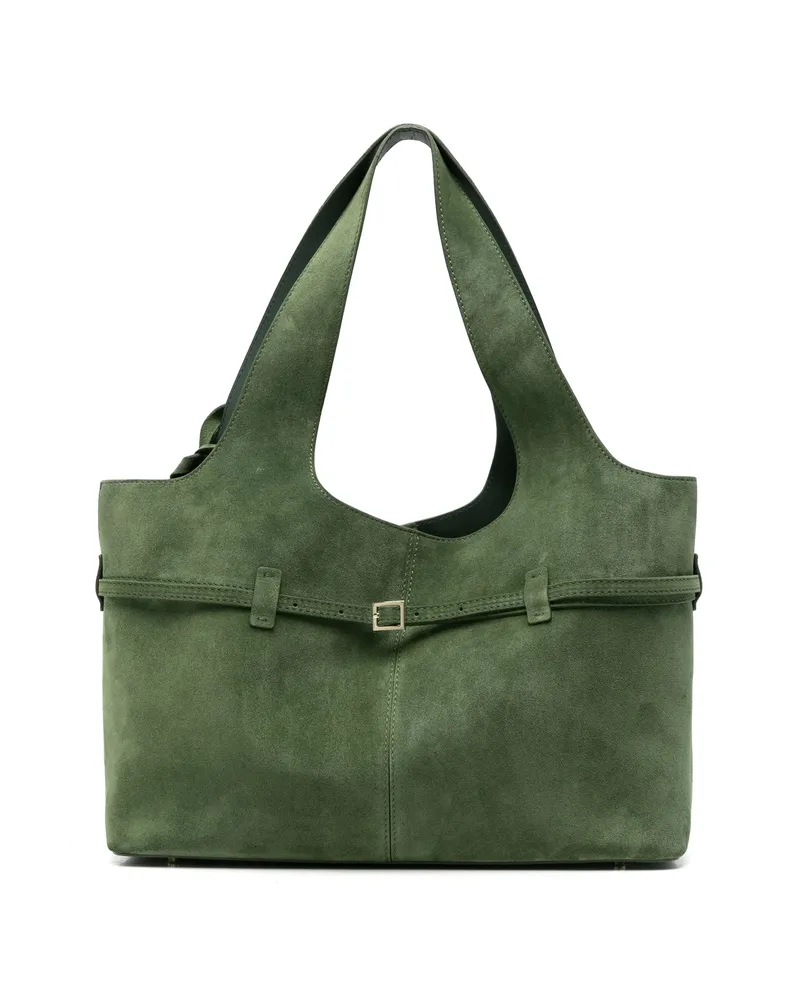 Manu Atelier Cambon Cabas Buckle-detail Tote Bag Green