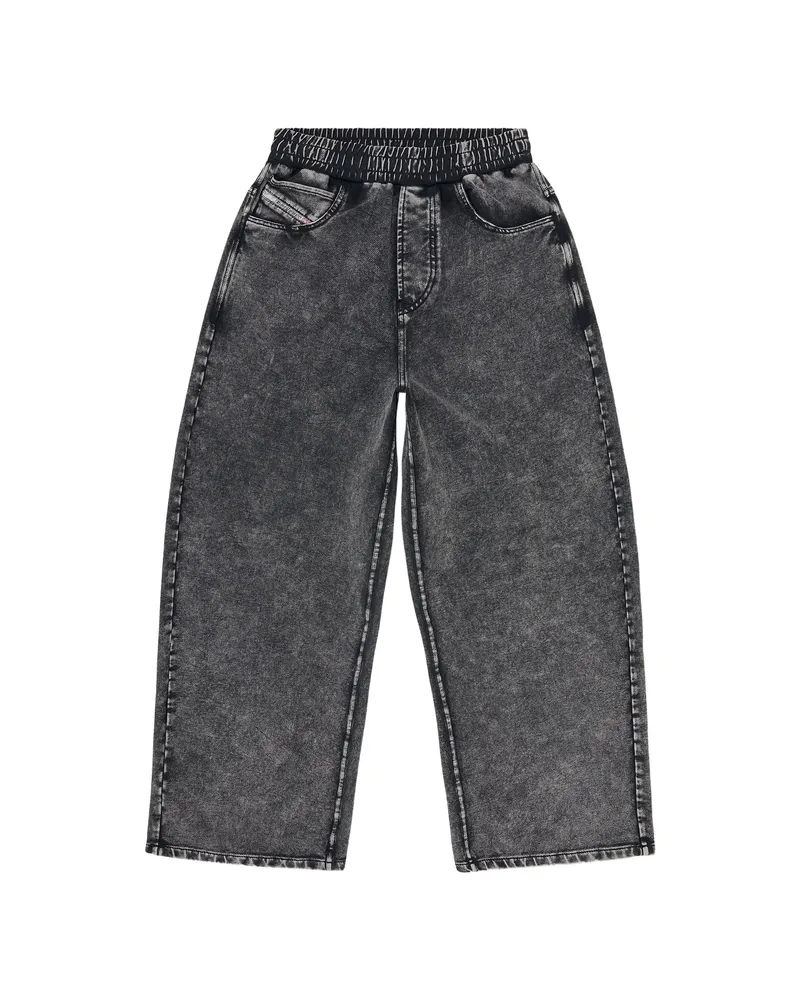 Diesel Sweatpants With Denim Effect Grey