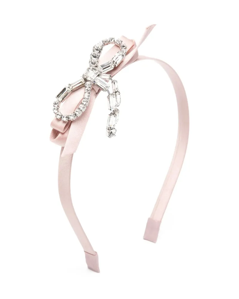 Jimmy Choo Crystal-bow Headband Pink