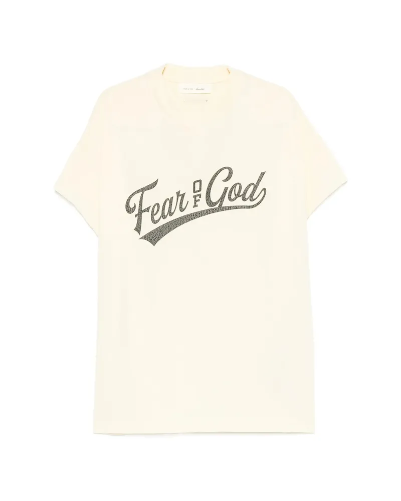 Fear of God Cut Off 90s Logo-print Cap-sleeve T-shirt Yellow