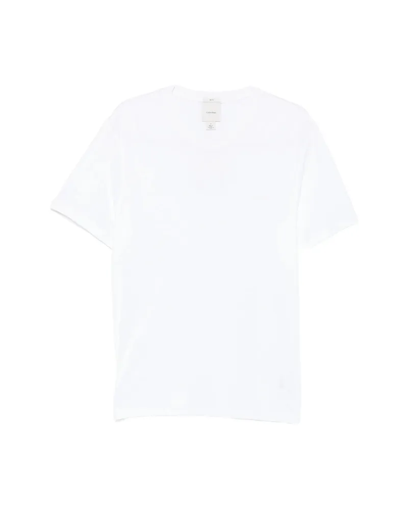 Calvin Klein Logo-patch Short-sleeve T-shirt White