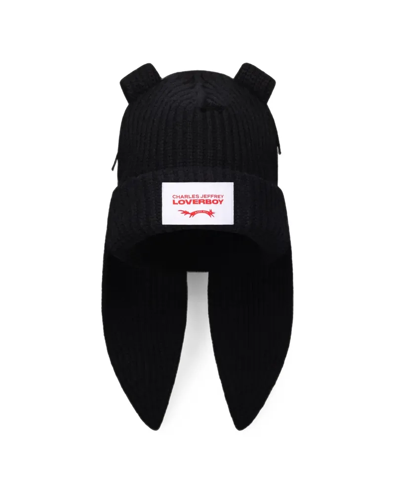 Charles Jeffrey Loverboy Chunky Beanie Hat Black