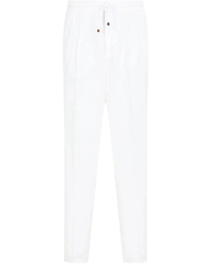 Brunello Cucinelli Tapered-leg Trousers White