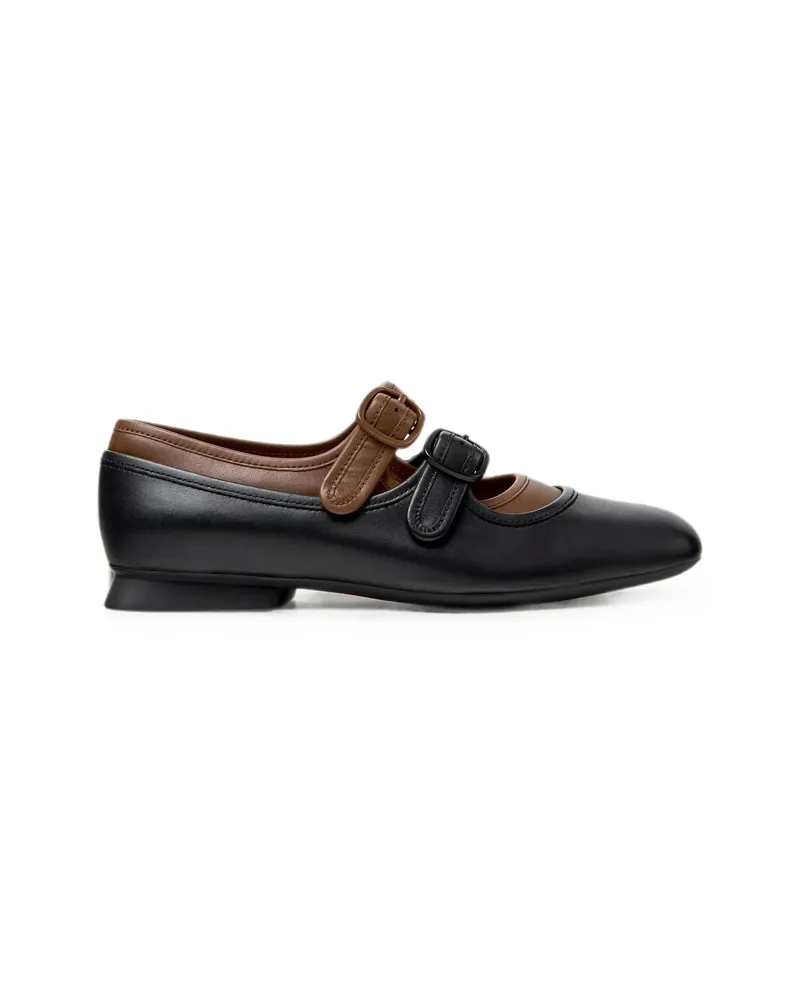 Camper Casi Myra Buckle-fastening Ballet Flats Black