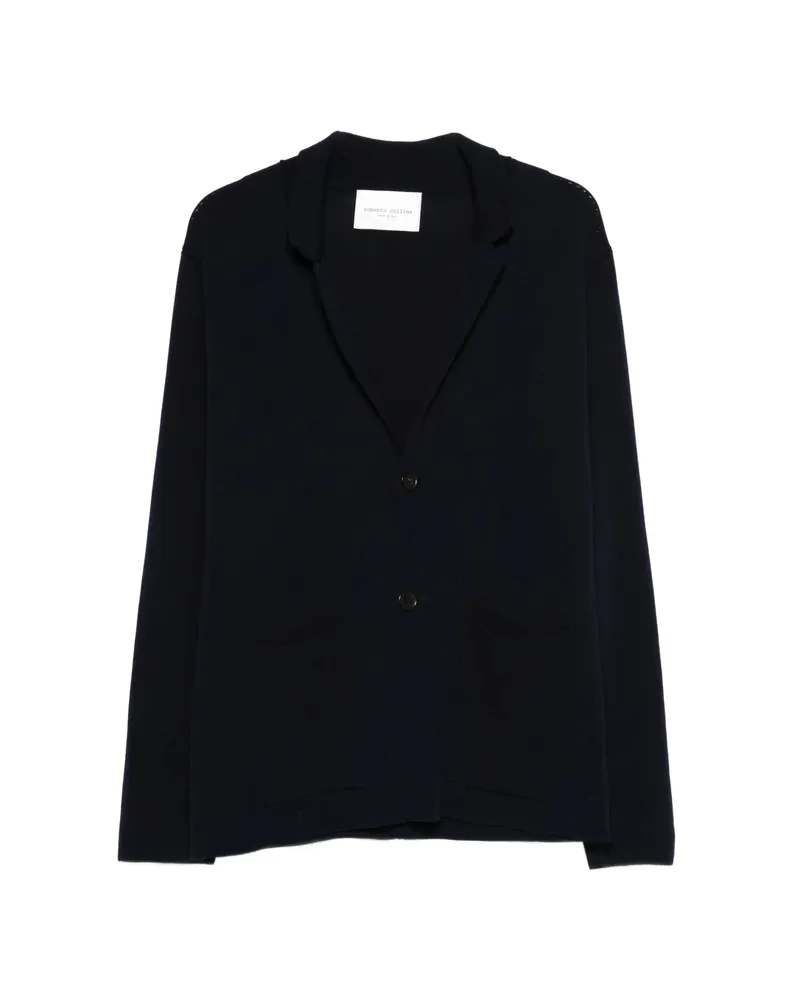 Roberto Collina Patch-pockets Cardigan Blue