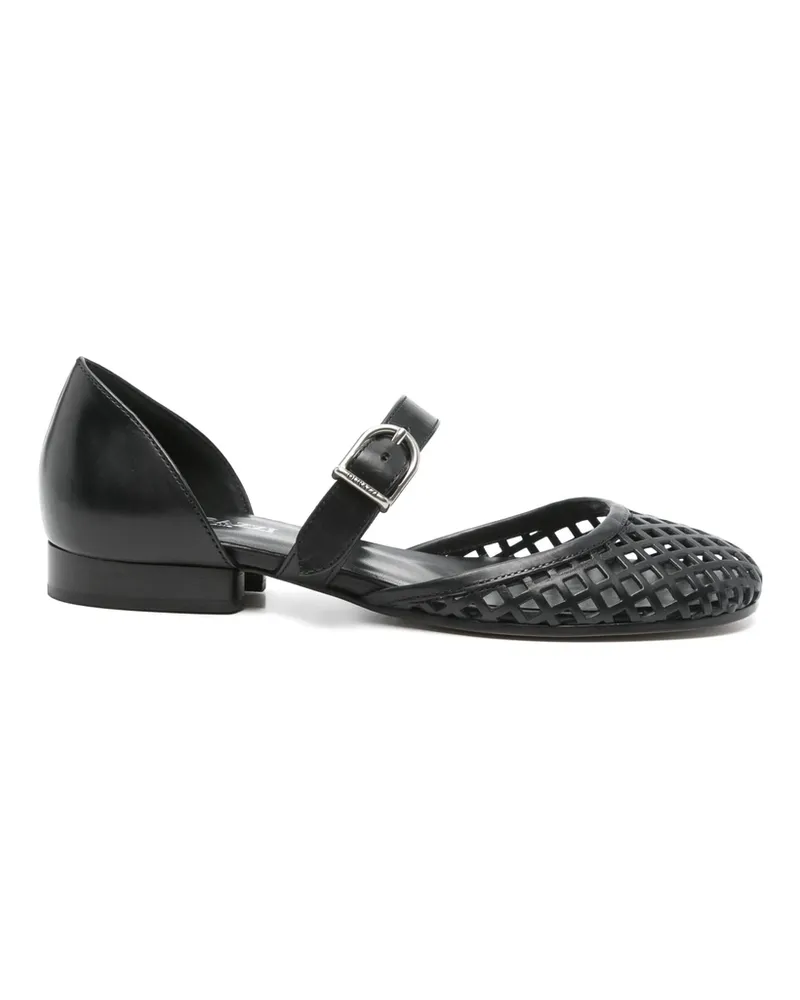Durazzi Milano Cut Out-detail Ballet Flats Black