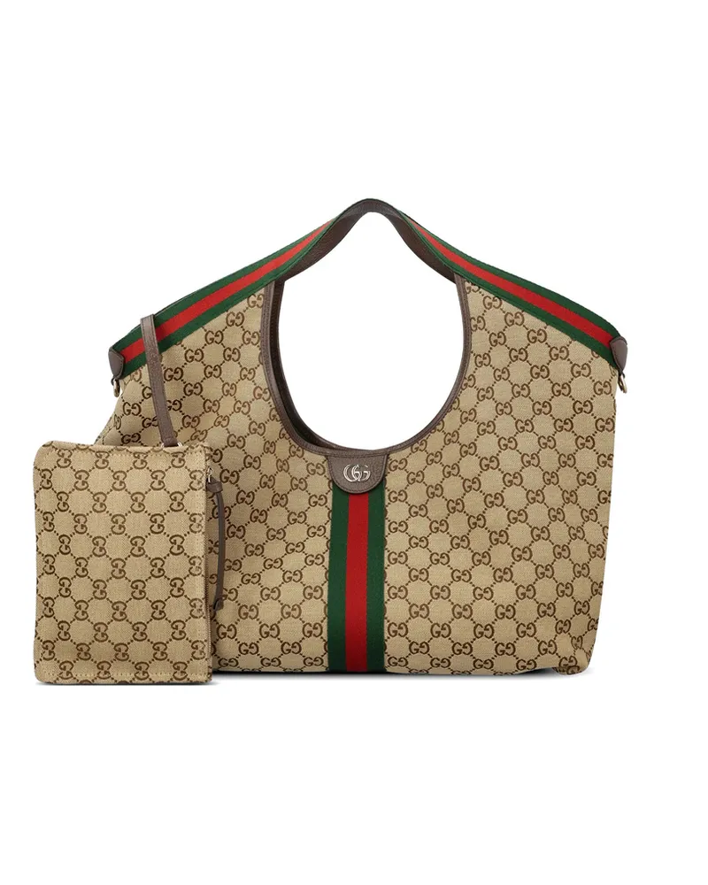 Gucci Large Giglio Tote Bag Neutrals