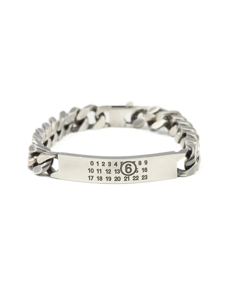 Maison Margiela Logo-engraved Chain Bracelet Silver