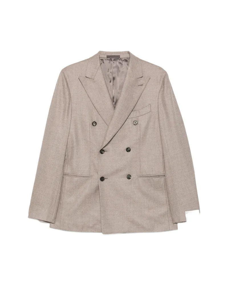 Caruso Aida Double-breasted Buttoned Blazer Neutrals