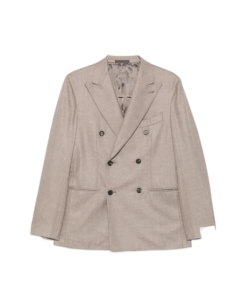 Caruso Aida Double-breasted Buttoned Blazer Neutrals
