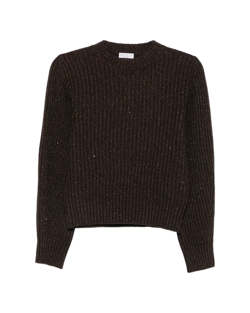 Brunello Cucinelli Sequin-embellishment Sweater Brown