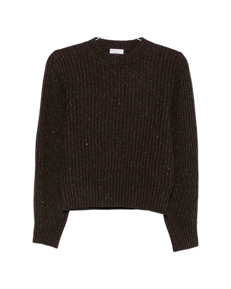 Brunello Cucinelli Sequin-embellishment Sweater Brown