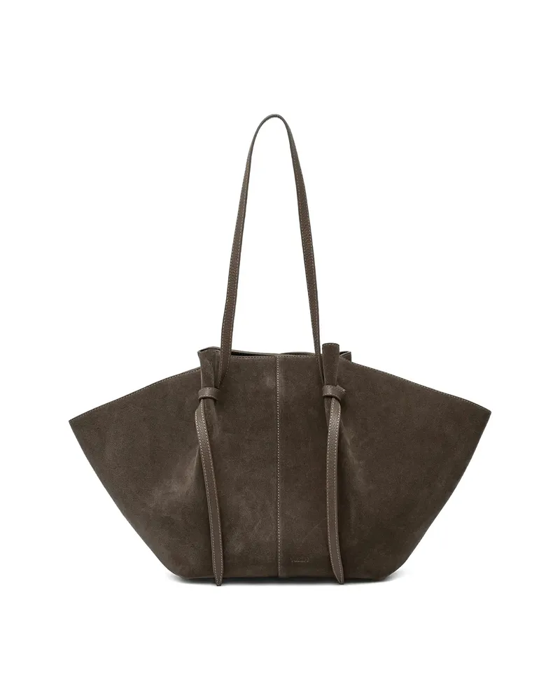 YUZEFI Mochi Suede Shoulder Bag Brown