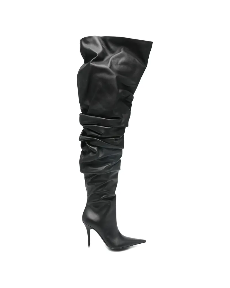 Amina Muaddi Anok Thing-high Heeled Boots Black