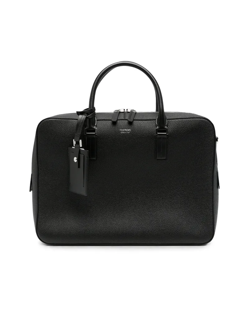 Tom Ford Elliot Grained-leather Briefcase Black