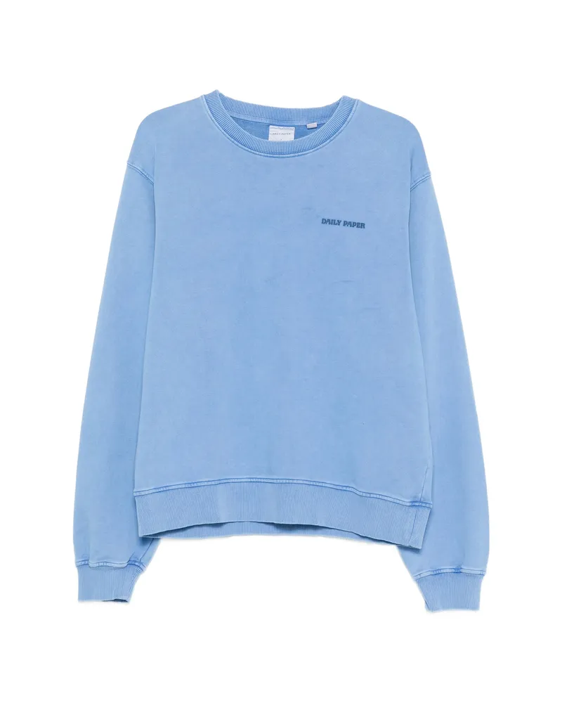 Daily Paper Logo Crew Neck Sweatshirt Blue