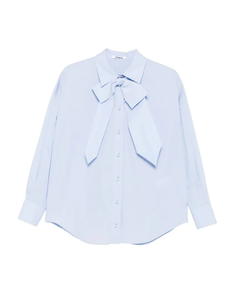 Vivetta Bow-detail Buttoned Shirt Blue