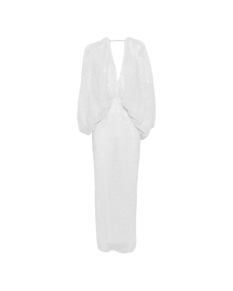 L'IDEE Paradiso Sequin-embellished Dress White