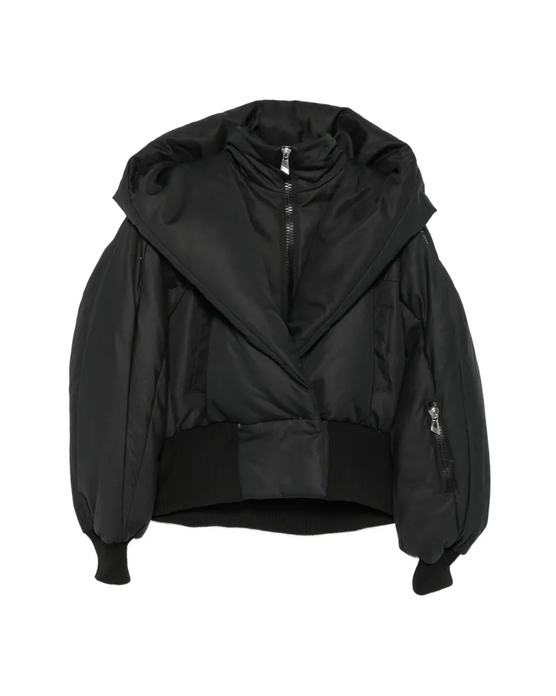 ATTICO High-collar Padded Jacket Black
