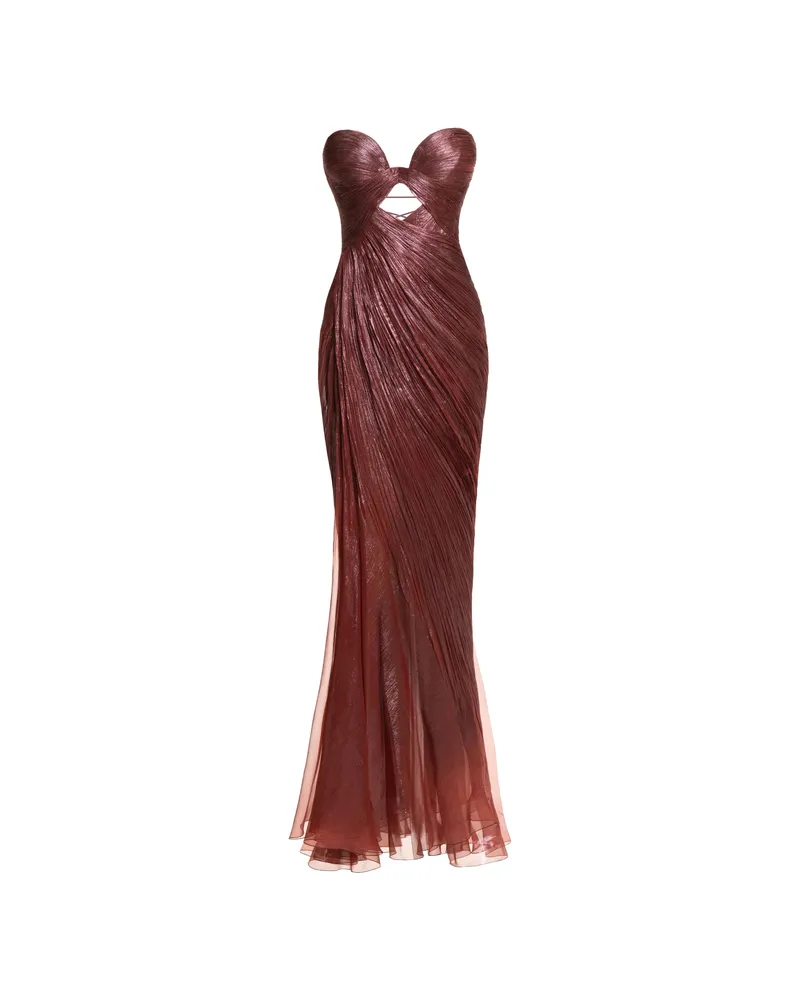 Maria Lucia Hohan Zephyra Cut-out Maxi Dress Brown